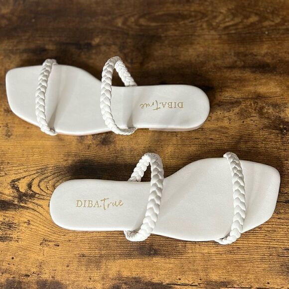 Diba True Jo Vial Leather Braided Sandal in Off White, Size 9. New in Box! - Picture 3 of 16